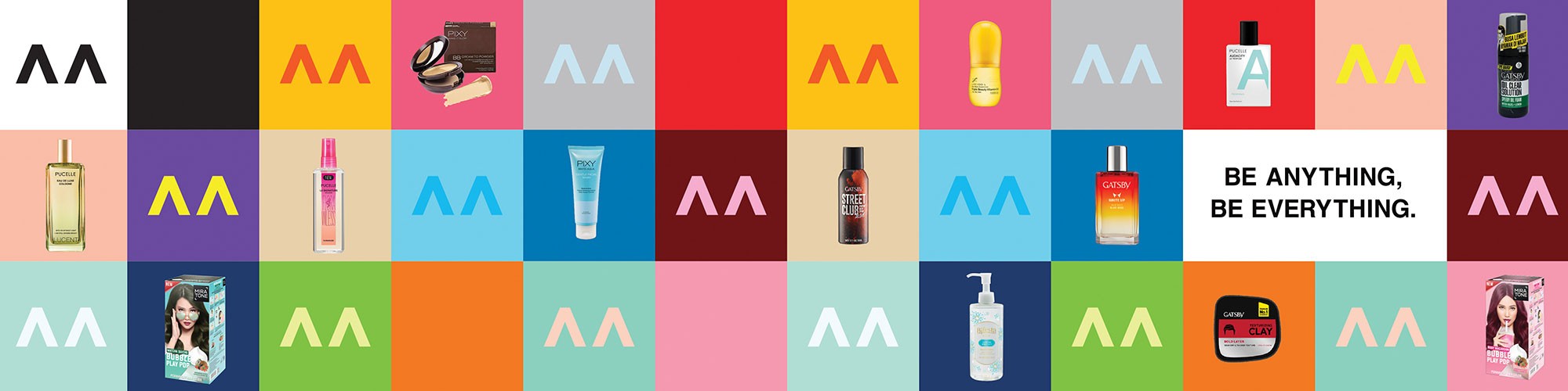 Mandom product range banner